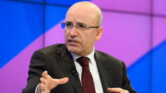 نائب رئيس الوزراء التركي، محمد شيمشك، في منتدى دافوس الاقتصادي