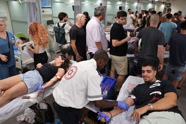 Доноры крови в больнице Израиля