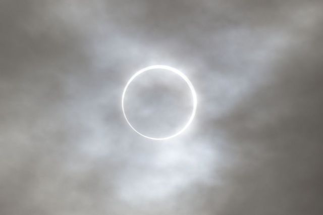 Una imagen del eclipse en Nevada