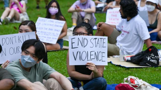 Singapur'da idam cezalarına karşı protestolar düzenleniyor.