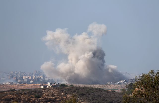 Fumaa aps ataque em Beit Hanoun, no norte de Gaza