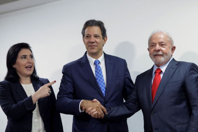 Tebet com Haddad e Lula