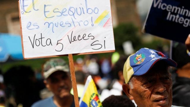 Houve manifestações na Venezuela a favor da anexação