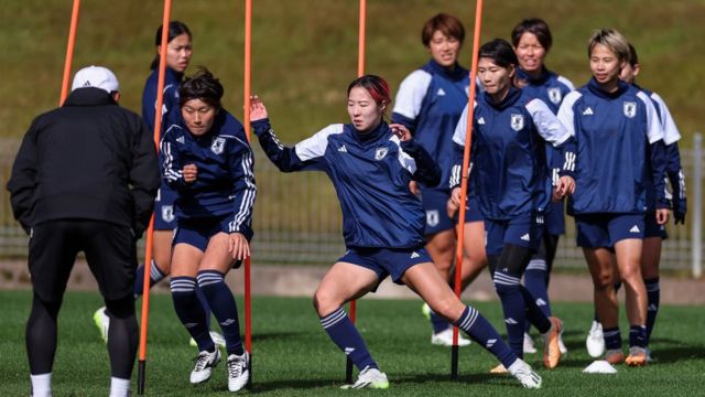 Japan team in training