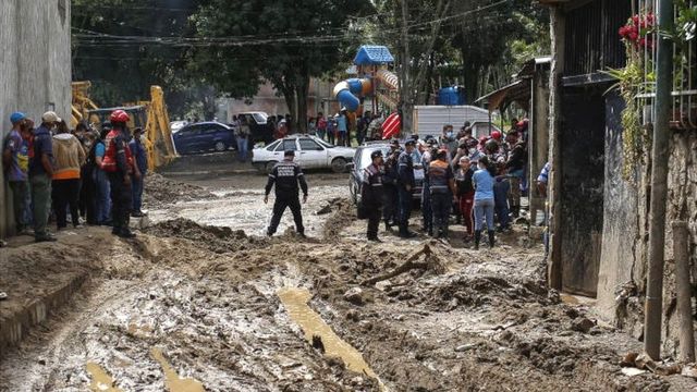 Un área inundada en la parroquia de Macarao, Caracas, Venezuela, 25 de junio 2021