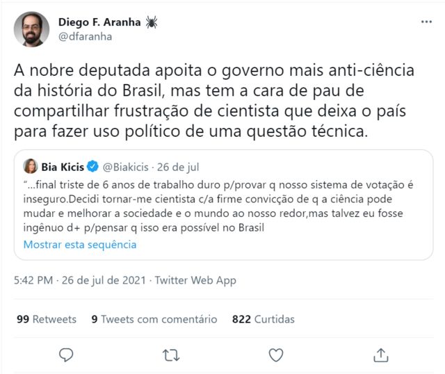 Não há evidência de fraude': Diego Aranha, professor defensor do voto  impresso, rebate discurso bolsonarista - BBC News Brasil