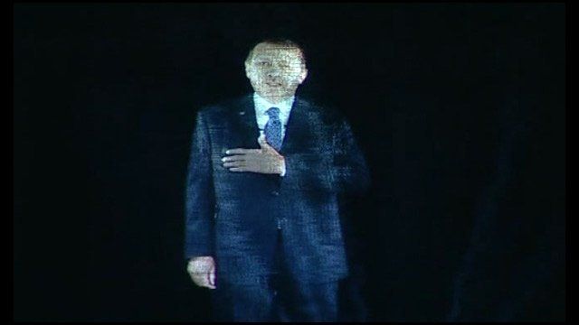 Erdogan en forma de holograma