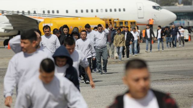 Guatemaltecos deportados de Estados Unidos.