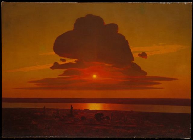 картина Куїнджі "Червоний захід сонця на Дніпрі"