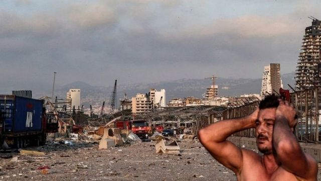 kerusakan akibat ledakan di Beirut