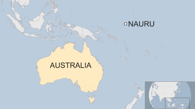 Nauru On World Map Nauru Migrants: Australia Evacuates 11 Children Off Detention Island - Bbc  News