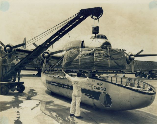 Bottom of the planes where they transported the snow.  It was shaped like a canoe.