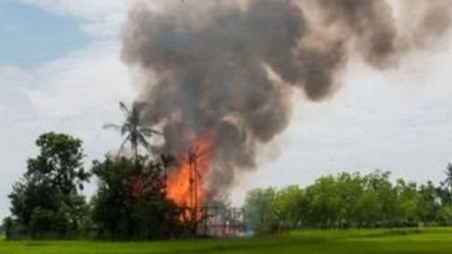 রাখাইনে এমন দৃশ্য বিশ্বব্যাপী আলোচনার ঝড় তুলেছিলো