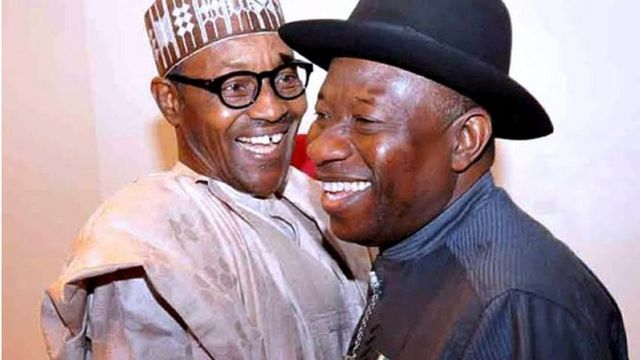 Muhammadu Buhari to dije labẹ ẹgbẹ oselu APC ati Goodluck Jonathan to dije fẹgbẹ PDP di mọ ara wọn