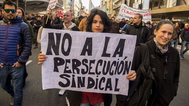 Manifestación en Argentina.