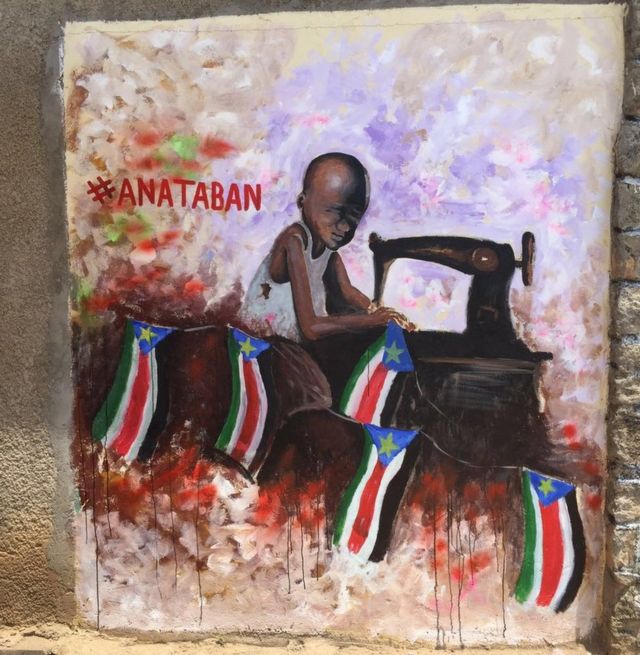 Michoro hiyo inaangazia mateso ya watoto katika vita vya kiraia. "mwishowe wao ndio watakaolazimika kukusanya kilichosalia na kuunganisha upya Sudan kusini," kundi hilo linasema.