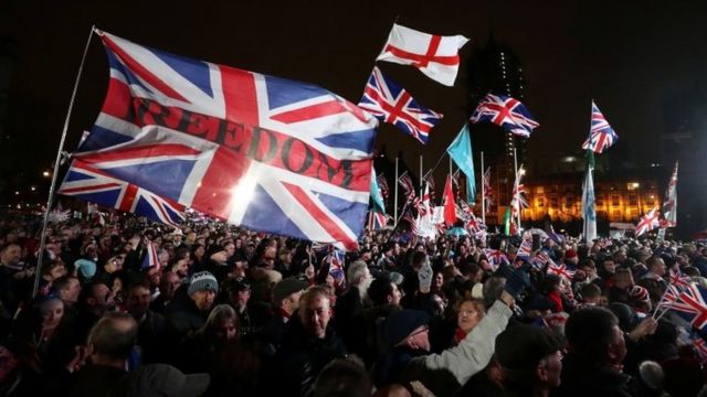 Una celebración por el Brexit en Londres