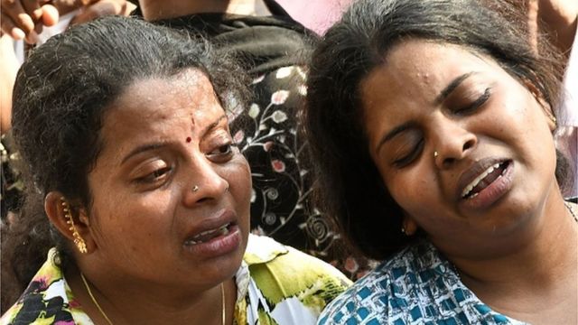 శ్రీలంక పేలుళ్ల బాధితులు
