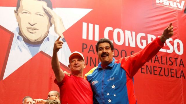 Hugo Carvajal y Nicolás Maduro.