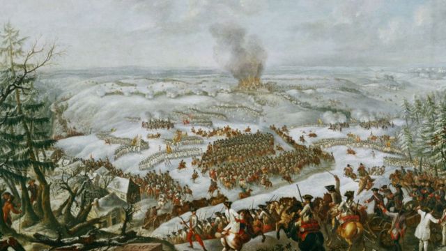 Battle of Maxen. 1759. During the Seven Year War between Austria and Prussia.
