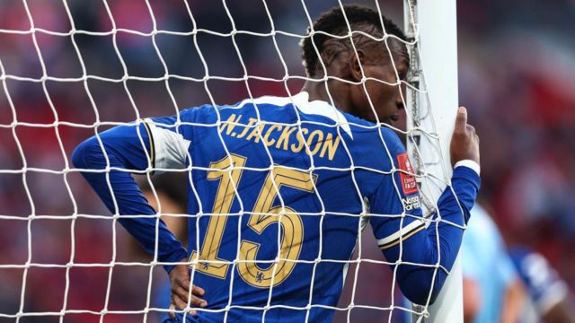 Nicolas Jackson of Chelsea in the net