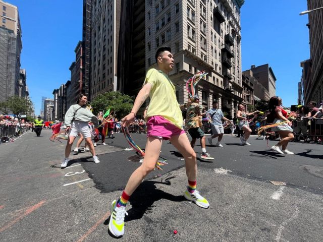 美国纽约骄傲游行中的亚裔面孔
