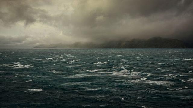 Stormy seas off New Zealand