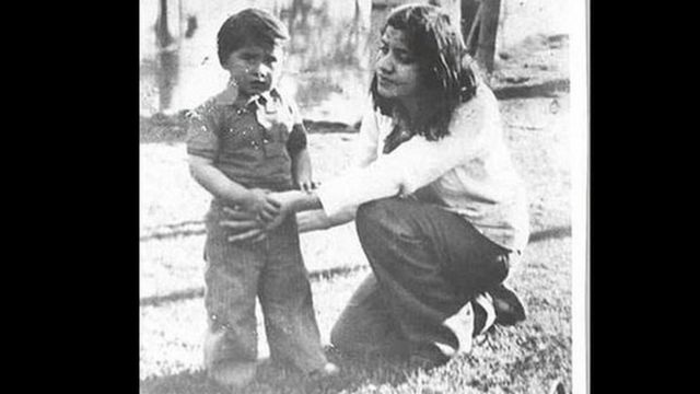 Luis con su madre, Nalvia