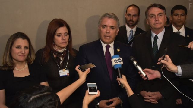 Los líderes de Canadá, Perú, Colombia y Brasil