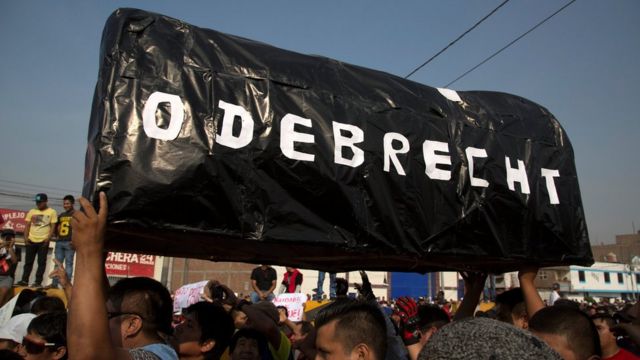 Protesta contra Odebrecht en Lima, Perú