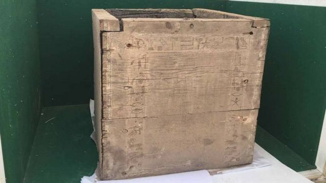 A box found inside the chamber bore hieroglyphics meant to protect the body