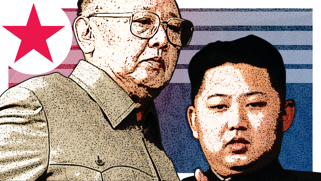 Kim Jong-il y su hijo Kim Jong-un