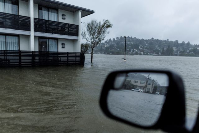 Zona inundada en California este jueves.