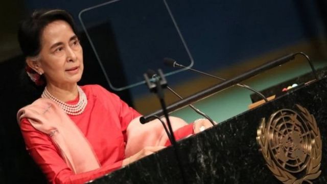 Bà Aung San Suu Kyi phát biểu tại Đại Hội đồng LHQ năm 2016