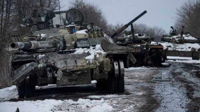 Nhiều xe tăng Nga bị bỏ lại
