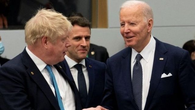 أظهر قادة بريطانيا وفرنسا والولايات المتحدة جبهة موحدة في اجتماع مجموعة السبع في مارس الماضي