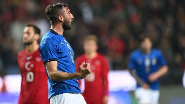 İtalya'nın gol sevinci