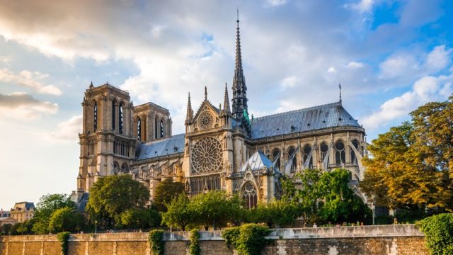 Vista lateral de la catedral de Notre Dame