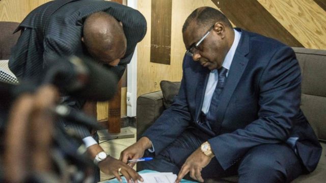 Jean-Pierre Bemba à la Commission électorale nationale indépendante le 2 août 2018