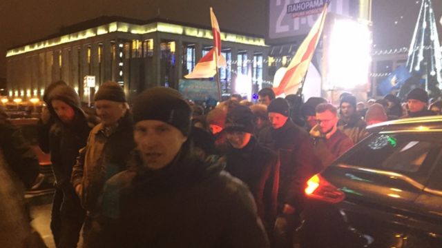 Протест 20 декабря в Минске