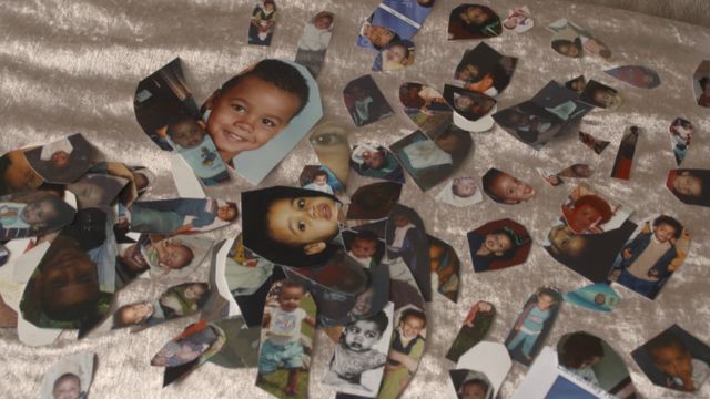 Cut up family photos