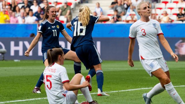 Lisa Evans provided the assist for Claire Emslie to score Scotland's first goal at a World Cup back in 2019