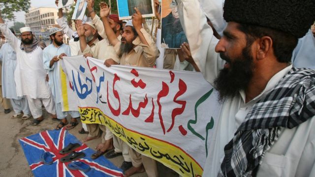 पाकिस्तान में अमरीका का विरोध प्रदर्शन