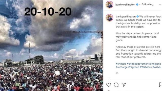 Captura de pantalla de la página de Instagram de Banky W