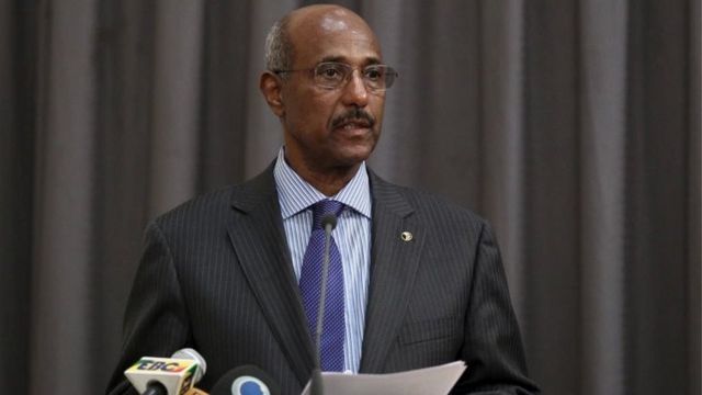 Seyoum Mesfin wuxuu Wasiirka Arrimaha Dibadda ee Itoobiya ayaa intii u dhaxeysay 1991-kii ilaa 2010-kii