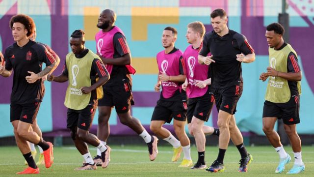 Belgium squad training