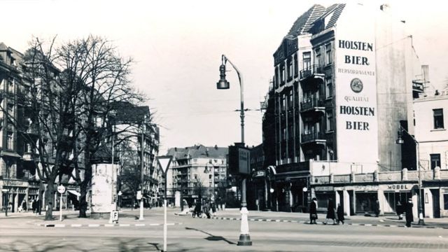 Улица Heussweg в центре Гамбурга до бомбардировок