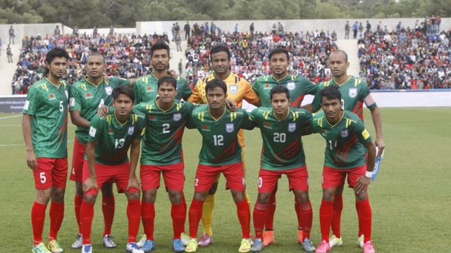 বিশ্বকাপ কোয়ালিফাইং ম্যাচে জর্ডানের বিরুদ্ধে ম্যাচের আগে বাংলাদেশ ফুটবল দল
