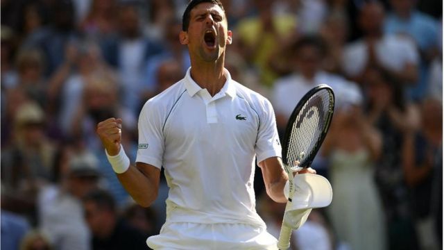 Novak Djokovic at Wimbledon, 2022