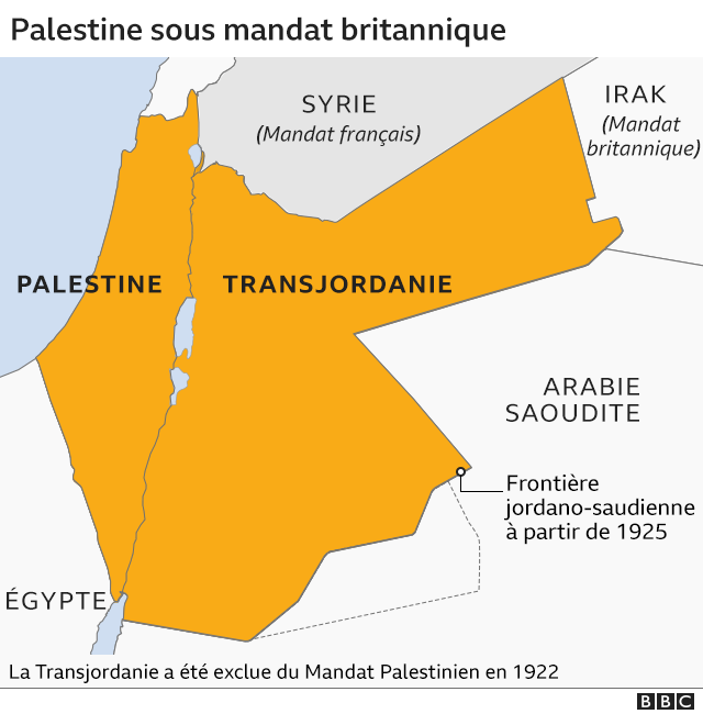 Carte 1 : Mandat britannique de la Palestine